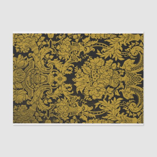 Louis XIV Golden Damask Tissuepapier (Voorkant)