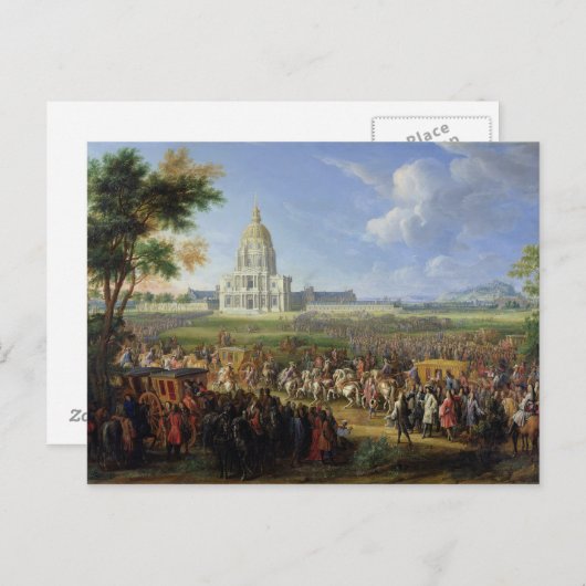 Louis XIV his Entourage Visiting Les Invalides Briefkaart (Voorkant / Achterkant)