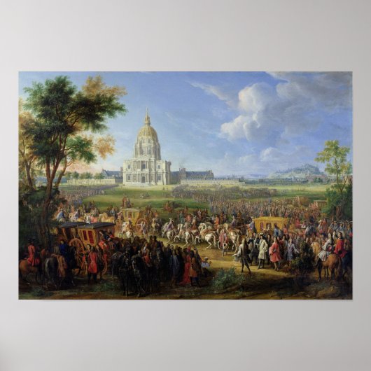 Louis XIV his Entourage Visiting Les Invalides Poster (Voorkant)