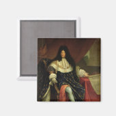 Louis XIV Houdt een Plan van de Maison Royale Magneet (Voorkant / Achterkant)
