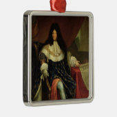 Louis XIV Houdt een Plan van de Maison Royale Metalen Ornament (Rechts)