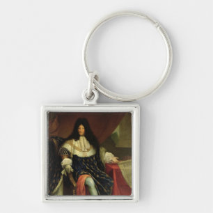 Louis XIV Houdt een Plan van de Maison Royale Sleutelhanger