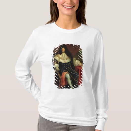 Louis XIV Houdt een Plan van de Maison Royale T-shirt (Voorkant)