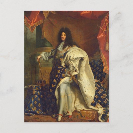 Louis XIV in Royal Costume, 1701 Briefkaart (Voorkant)