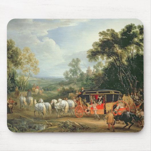 Louis XIV in zijn staatscoach Muismat (Voorkant)