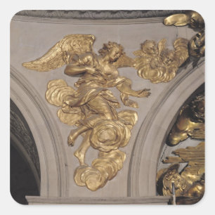 Louis XIV stijlengel uit de boog Vierkante Sticker