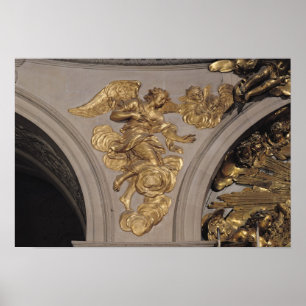 Louis XIV stijlengel, van de boog Poster