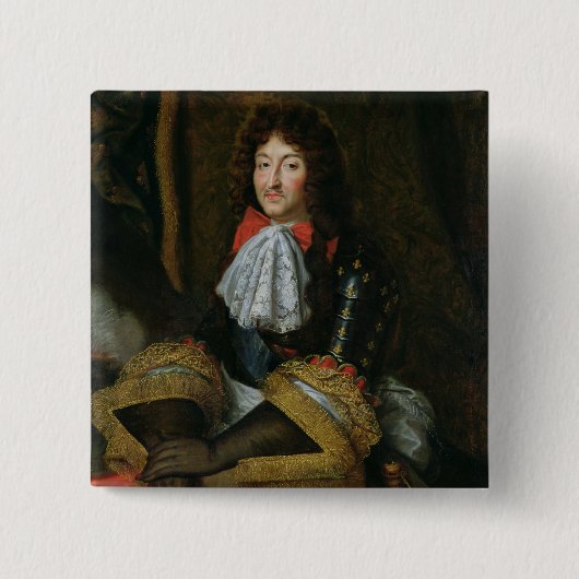 Louis XIV Vierkante Button 5,1 Cm (Voorkant)