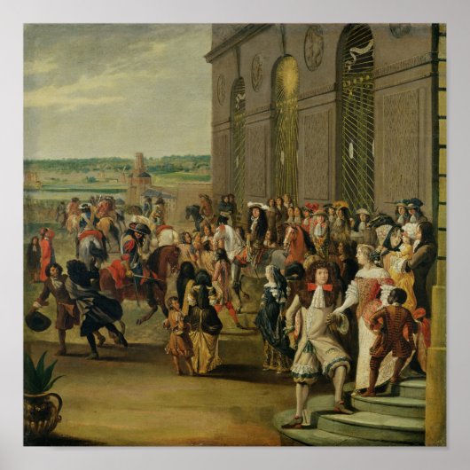 Louis XIV voor de Grotto van Thetis Poster (Voorkant)