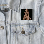 Louis XV als Romeinse keizer Vierkante Button 5,1 Cm (In situ)