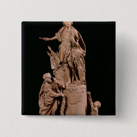 Louis XV als Romeinse keizer Vierkante Button 5,1 Cm (Voorkant)