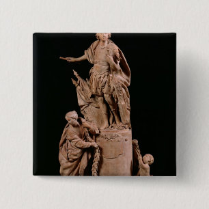 Louis XV als Romeinse keizer Vierkante Button 5,1 Cm