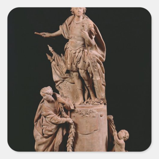 Louis XV als Romeinse keizer Vierkante Sticker (Voorkant)