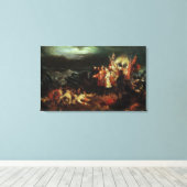 Louis XV Bezoek het slagveld Canvas Afdruk (Insitu (Houten vloer))