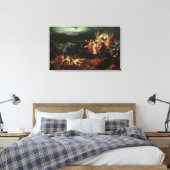 Louis XV Bezoek het slagveld Canvas Afdruk (Insitu (Slaapkamer))