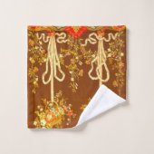 Louis XV Bloemenboeket Print Elegante badhanddoeke Bad Handdoek (Wasdoekje)