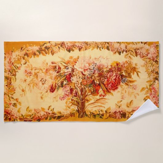 Louis XV Boeket van Bloemen Strandlaken (Voorkant)