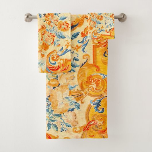 Louis XV Botanische Bloemen en Paisleys Bad Handdoek (Insitu)