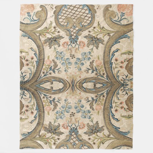 Louis XV Floral Fleece Blanket (Voorkant)