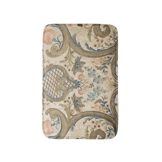 Louis XV Floral Print Elegant Badmat (Voorkant Verticaal)