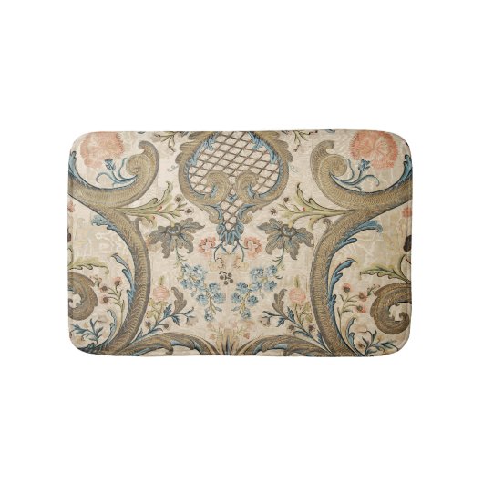 Louis XV Floral Print Elegant Badmat (Voorkant)