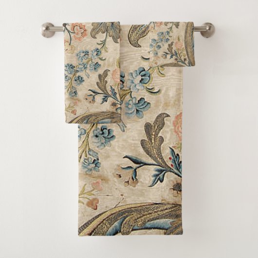 Louis XV Floral Print Elegant Bath Towels Bad Handdoek (Insitu)