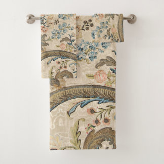 Louis XV Floral Print Elegant Bath Towels Bad Handdoek