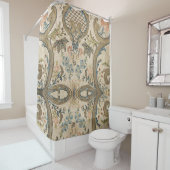 Louis XV Floral Print Elegant Shower Curtain Douchegordijn (In situ)