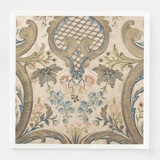 Louis XV Floral Print Napkin Servet (Voorkant)