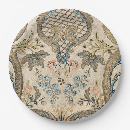 Louis XV Floral Print Paper Bord (Voorkant)