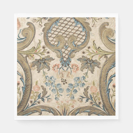 Louis XV Floral Print Standard Luncheon Napkin Servet (Voorkant)