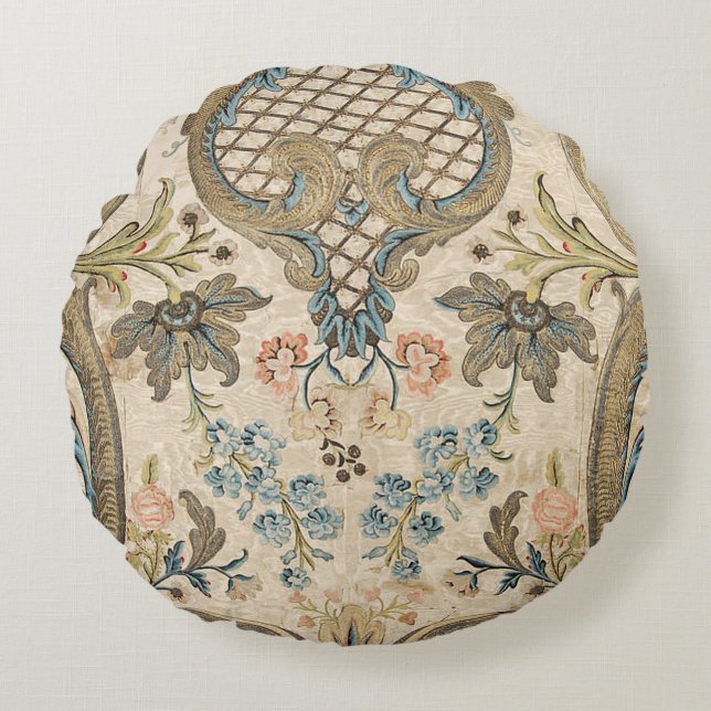Louis XV Floral Rond Kussen (Voorkant)