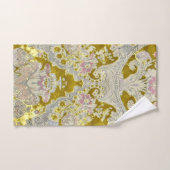 Louis XV Green en Roze Paisley Flowers Bad Handdoek (Handdoek)