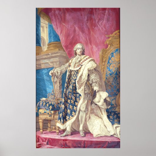 Louis XV in Coronation Robes Poster (Voorkant)