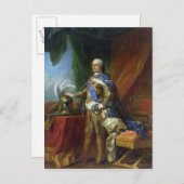 Louis XV King of France & Navarra, 1750 Briefkaart (Voorkant / Achterkant)