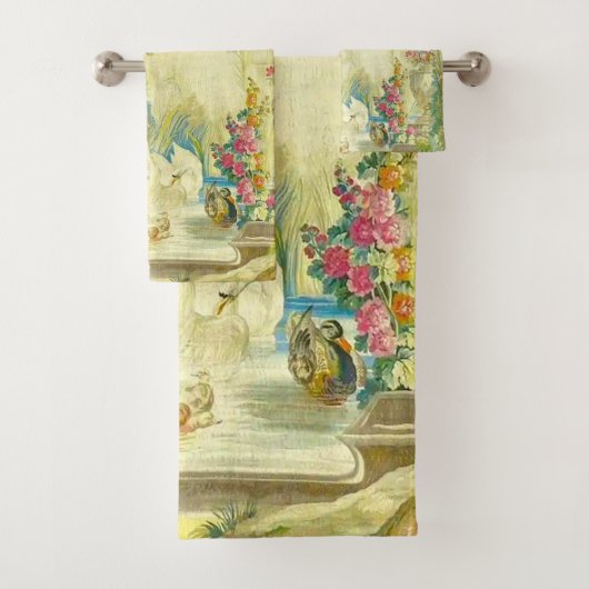 Louis XV Les Cygnes blancs Witte zwanen Bad Handdoek (Insitu)