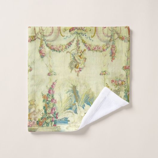 Louis XV Les Cygnes blancs Witte zwanen Bad Handdoek (Wasdoekje)