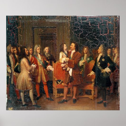 Louis XV Visiting Peter I Poster (Voorkant)