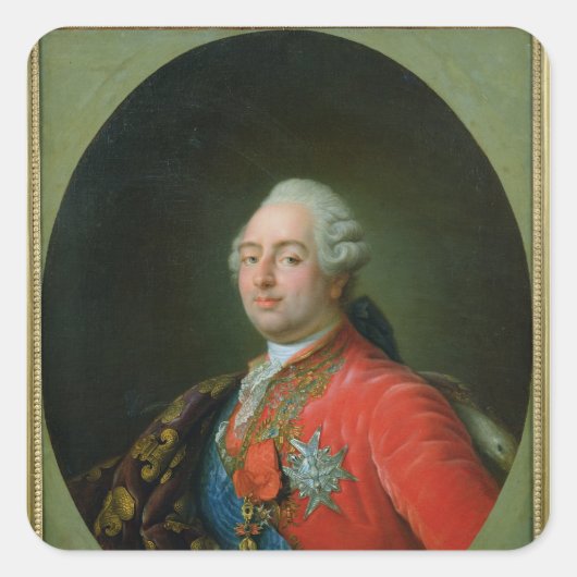 Louis XVI 1786 Vierkante Sticker (Voorkant)
