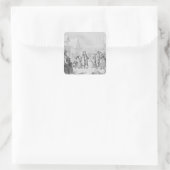 Louis XVI Distributing Alms Vierkante Sticker (Tas)
