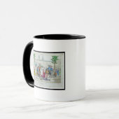 Louis XVI en zijn familie naar de tempel Mok (Voorkant links)