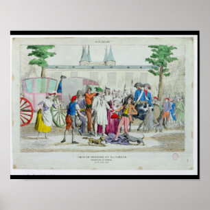 Louis XVI en zijn familie naar de tempel Poster