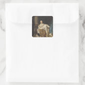 Louis XVI in Coronation Robes, na 1774 Vierkante Sticker (Tas)