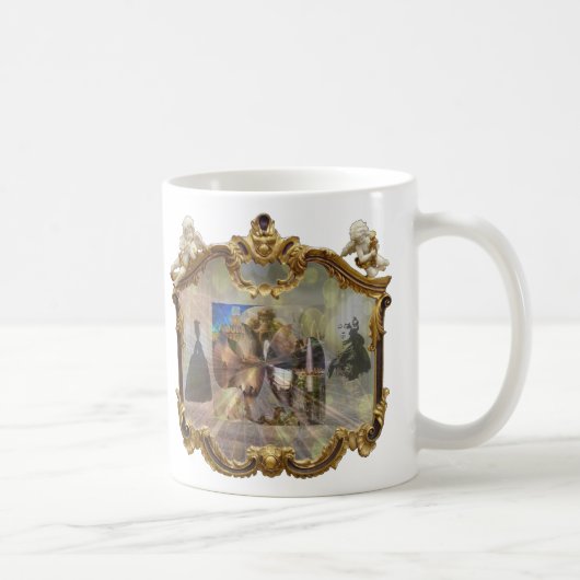 Louis XVI & Marie Antoinette SPARKLE Mirror Coffee Koffiemok (Rechts)