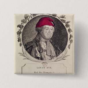 Louis XVI met een frygiaans bonnet Vierkante Button 5,1 Cm