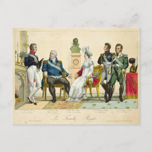 Louis XVIII en zijn familie Briefkaart
