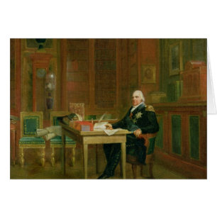 Louis XVIII in zijn studie op de Tuileries