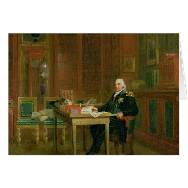 Louis XVIII in zijn studie op de Tuileries (Voorkant Horizontaal)