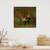 Louis XVIII in zijn studie op de Tuileries Poster (Keuken)