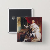 Louis XVIII Vierkante Button 5,1 Cm (Voorkant /achterkant)